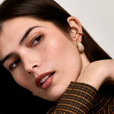 Lila Pavé Clip On Earrings in Gold