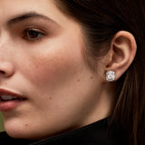 Alison Stud Clip On Earrings in Silver