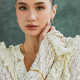 Medium Thin Hoop Clip On Earrings in Gold