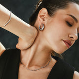 Essential Oval Bead Chain Necklace in Silver