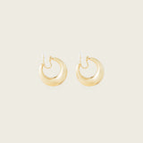 Medium Dome Hoop Clip On Earrings in Gold