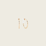 Medium Thin Hoop Clip On Earrings in Gold