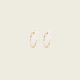 Medium Thin Hoop Clip On Earrings in Gold
