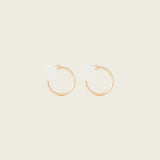 Medium Thin Hoop Clip On Earrings in Gold