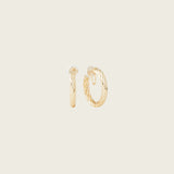 Medium Twist Hoop Clip On Earrings in Gold