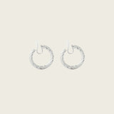Medium Twist Hoop Clip On Earrings in Silver