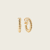 Medium Croissant Hoop Clip On Earrings in Gold