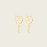 Mini Marquise Hoop Clip On Earrings in Gold
