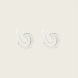 Mini Pavé Huggie Clip On Earrings in Silver