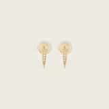 Mini Pavé Huggie Clip On Earrings in Gold