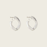 Noir Glam Clip On Earrings in Silver