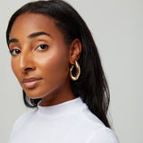 Noir Glam Clip On Earrings in Gold