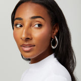 Noir Glam Clip On Earrings in Silver