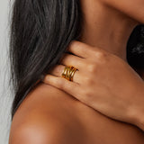 Organic Twist Ring in Gold