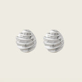 Plume Clip On Earrings in Silver