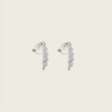 Plume Clip On Earrings in Silver