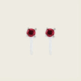 Mini Stud Clip On Earrings in Silver