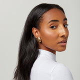 Plume Clip On Earrings in Gold