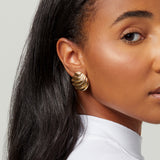 Plume Clip On Earrings in Gold