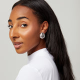 Plume Clip On Earrings in Silver