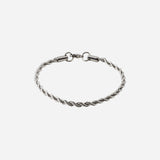 Twist Rope Chain Bracelet in Silver