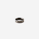 Rough Brushed Band Ring in Silver