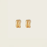 Semi Hoops Clip On Earrings in Gold