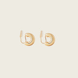 Semi Hoops Clip On Earrings in Gold