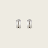 Semi Hoops Clip On Earrings in Silver