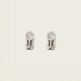 Semi Hoops Clip On Earrings in Silver