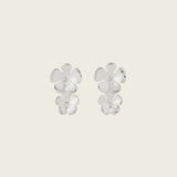 Saffron Clip On Earrings in Silver