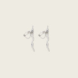 Saffron Clip On Earrings in Silver