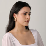 Saffron Clip On Earrings in Gold