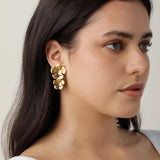 Saffron Clip On Earrings in Gold