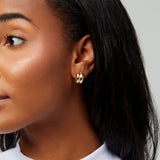 Semi Hoops Clip On Earrings in Gold