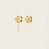 Magnolia Clip On Earrings in Gold