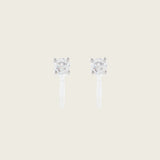 Mini Stud Clip On Earrings in Silver