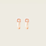 Simple Huggie Clip On Earrings in Rose Gold