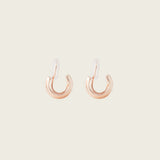 Simple Huggie Clip On Earrings in Rose Gold