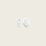 Simple Huggie Clip On Earrings in Silver