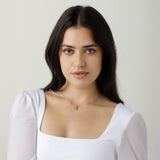 Skye Pearl Necklace in Silver
