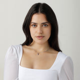 Skye Pearl Necklace in Silver