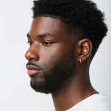 Studded Hoop Clip On Earrings in Gold