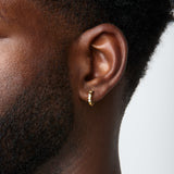 Studded Hoop Clip On Earrings in Gold