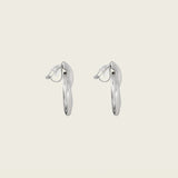 Wren Clip On Earrings in Silver