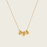 Trio Dangle Necklace in Gold