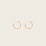 Tiny Hoop Clip On Earrings in Rose Gold