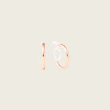 Tiny Hoop Clip On Earrings in Rose Gold