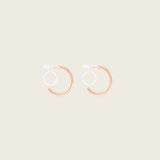 Tiny Hoop Clip On Earrings in Rose Gold