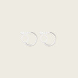 Tiny Hoop Clip On Earrings in Silver